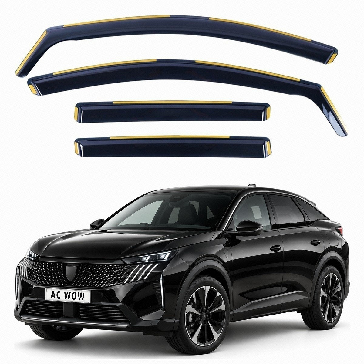 In-channel wind deflectors for Peugeot 3008 Mk3 / e-3008 2024–2027 – AC Wow Shop