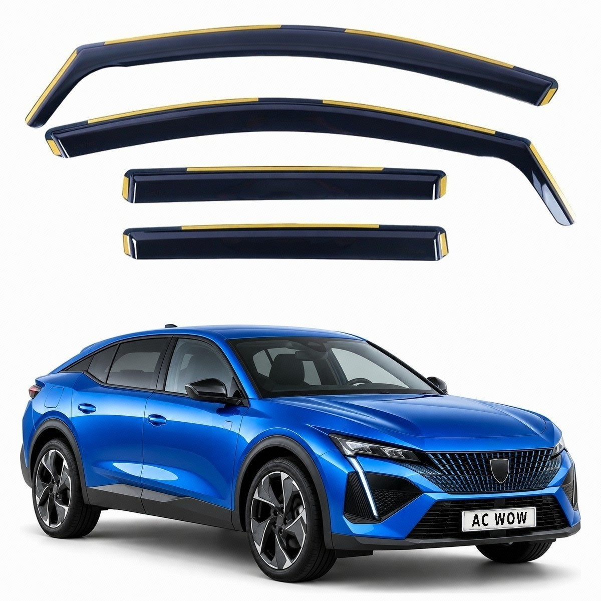 In-channel wind deflectors for Peugeot 408 Mk2 Crossover 2022–2026 – AC Wow Shop