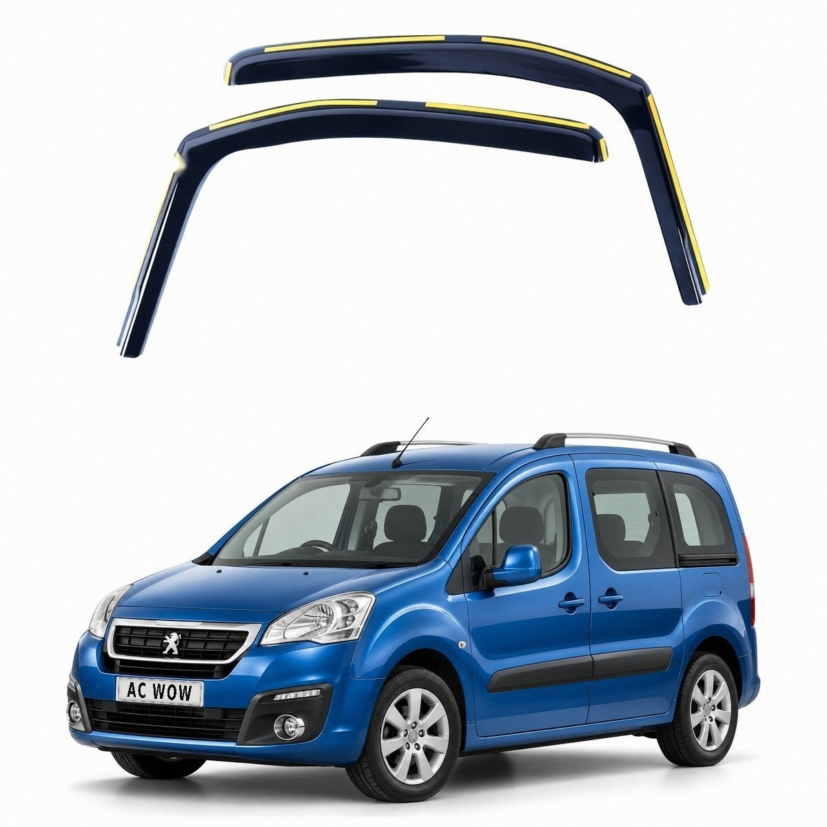 In-channel wind deflectors for Peugeot Partner Mk2 2008–2017 – AC Wow Shop