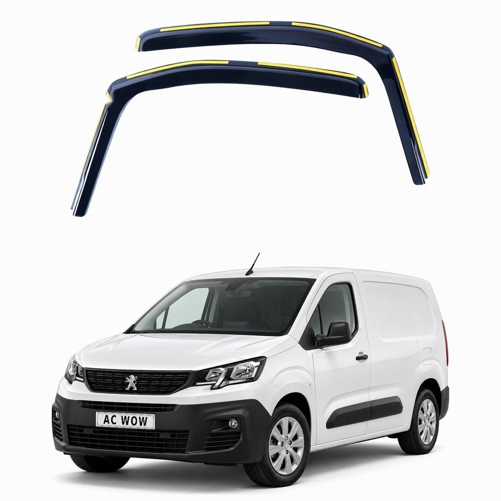 In-channel wind deflectors for Peugeot Partner Mk3 (K9) 2018–2026 – AC Wow Shop