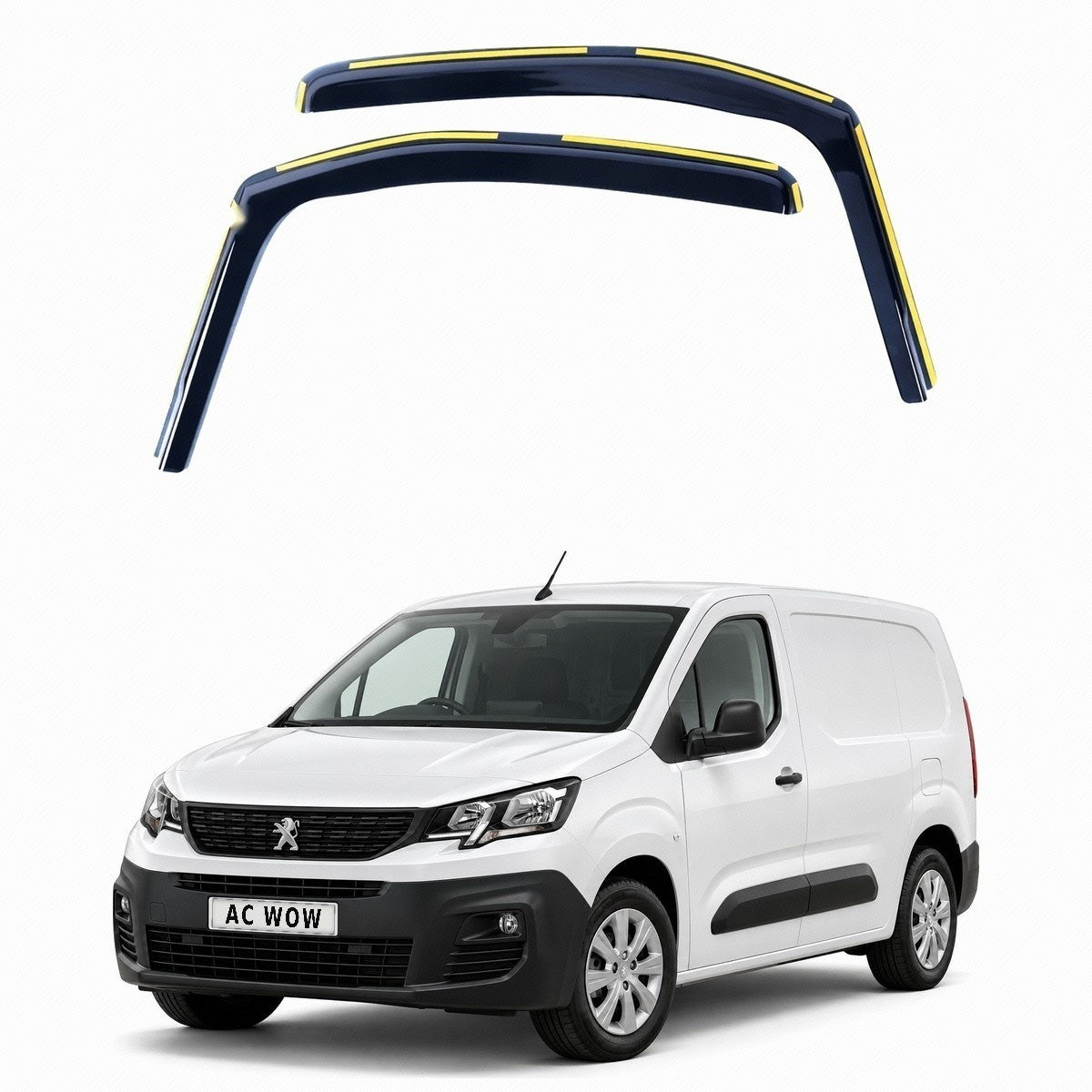 In-channel wind deflectors for Peugeot Partner Mk3 (K9) 2018–2026 – AC Wow Shop