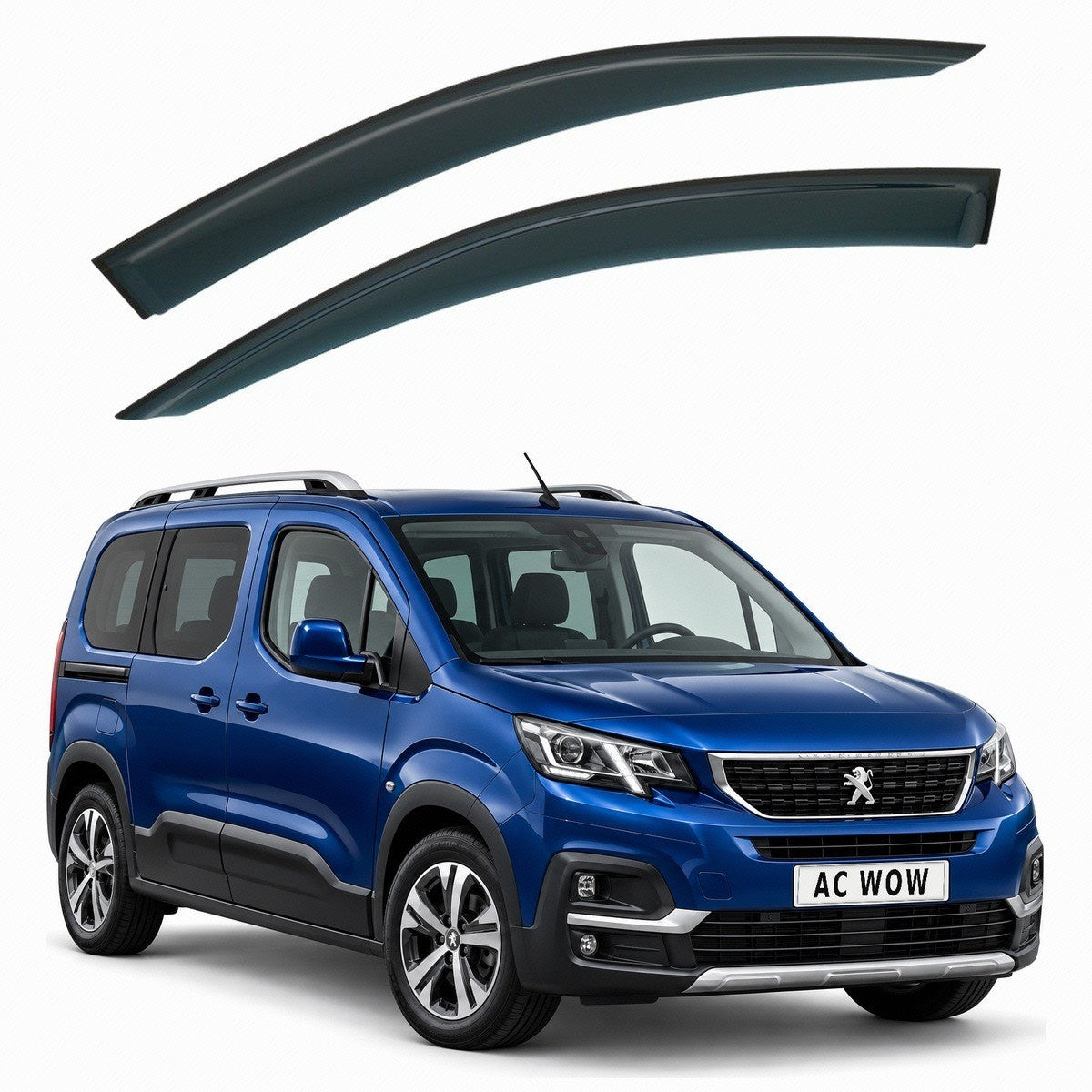 Stick-on wind deflectors for Peugeot Rifter (K9) 2018–2026 – AC Wow Shop