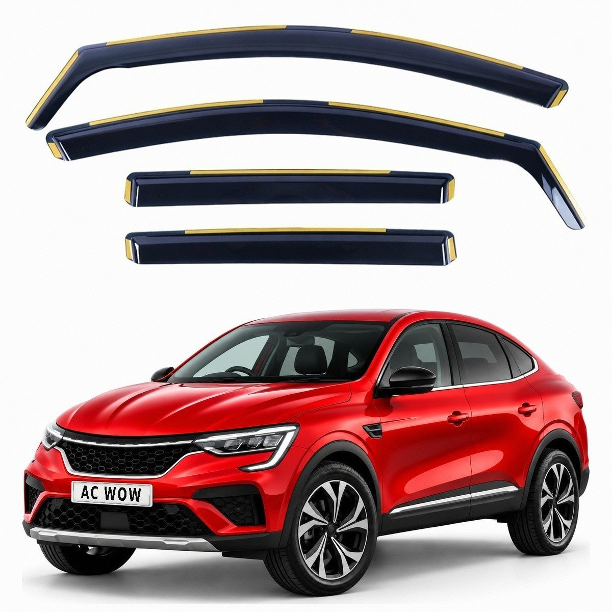 In-channel wind deflectors for Renault Arkana Mk1 / E-Tech 2021–2025 – AC Wow Shop
