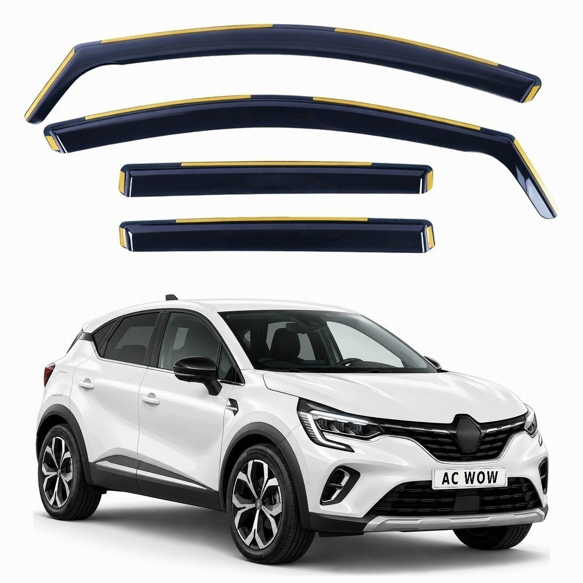 In-channel wind deflectors for Renault Captur II / Mitsubishi ASX 2019–2026 – AC Wow Shop