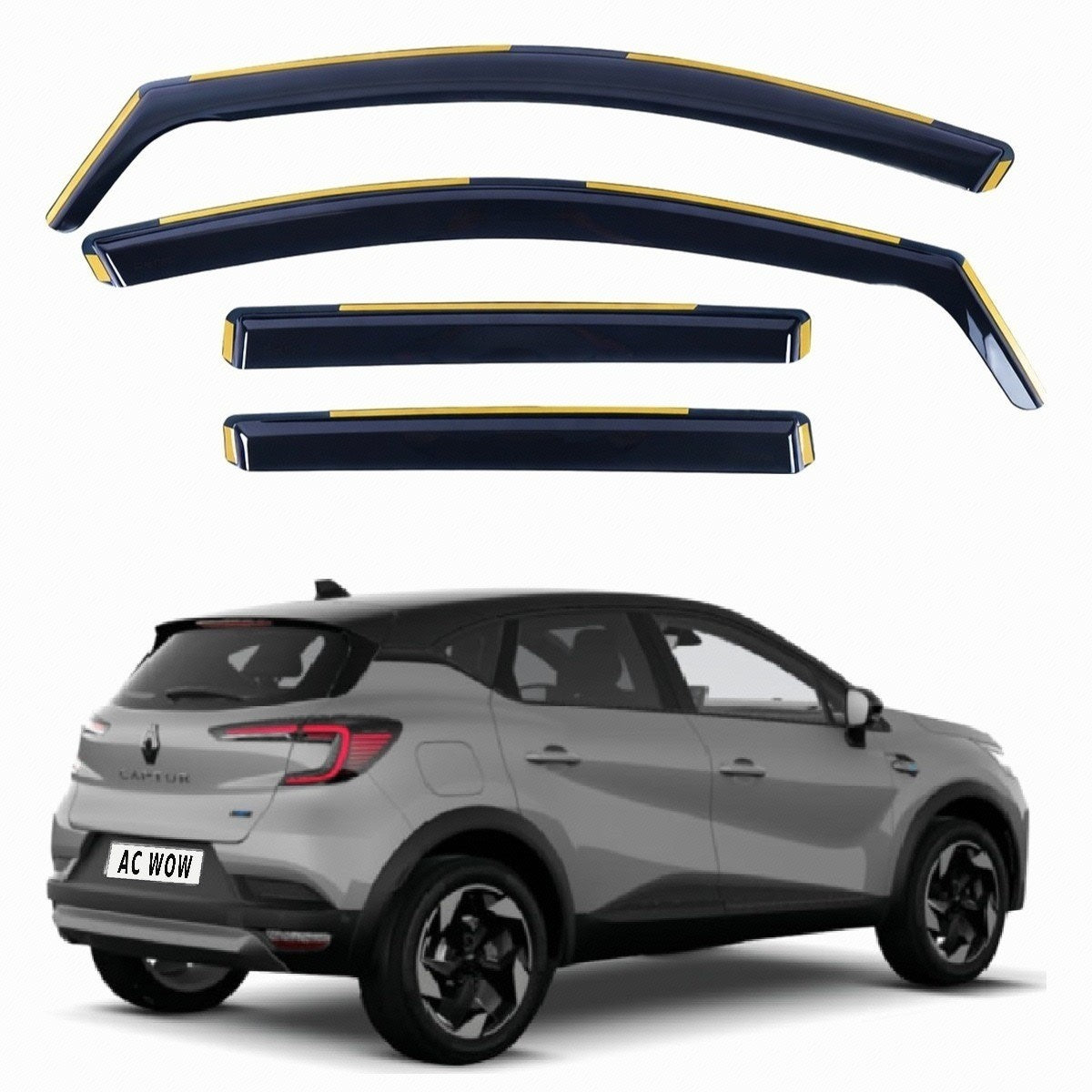 In-channel wind deflectors for Renault Captur II (Mk2) 2019–2025 – AC Wow Shop