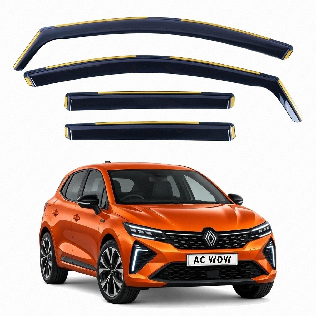 In-channel wind deflectors for Renault Clio VI (Mk6) 2026–2027 – AC Wow Shop