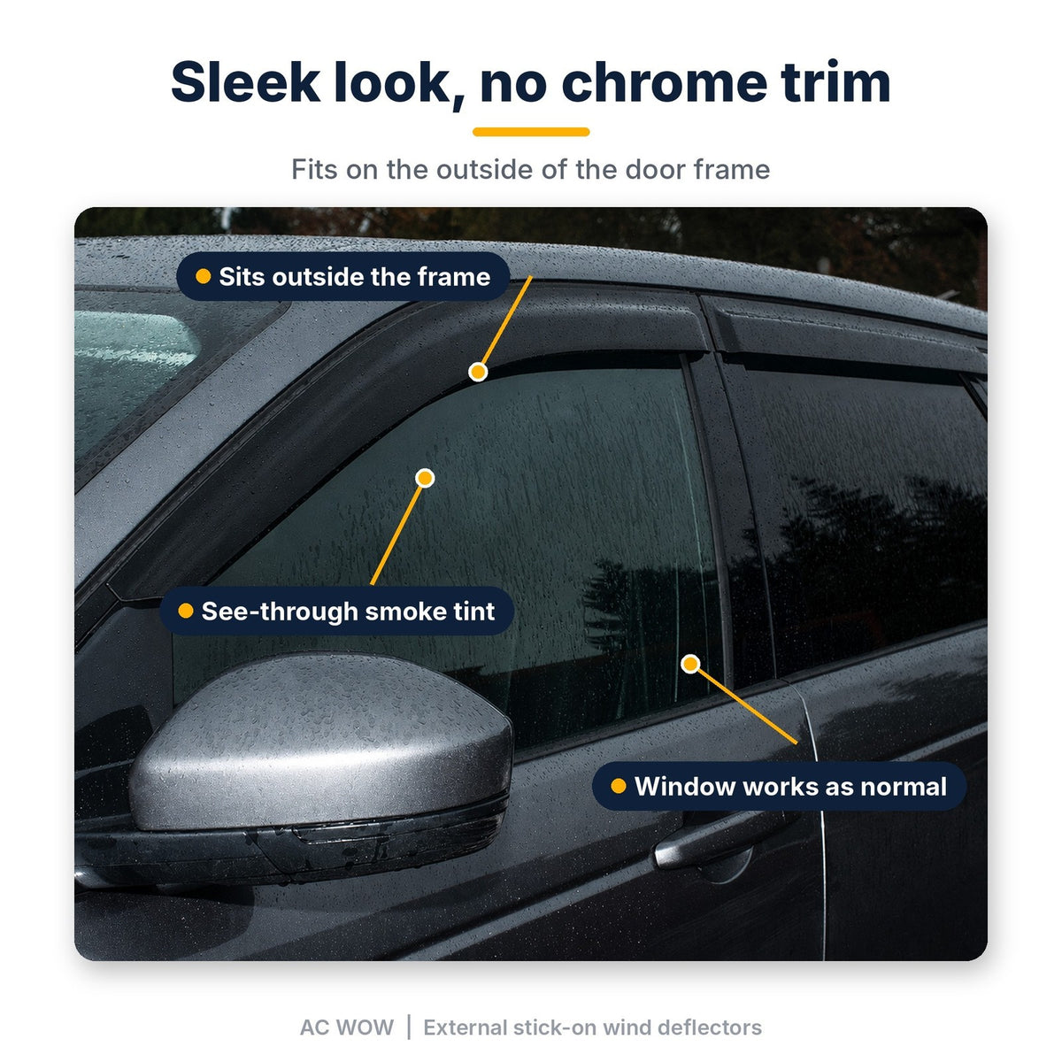 Stick-on wind deflectors for SsangYong Korando Mk3 (C200) / New Actyon 2010–2019 – AC Wow Shop