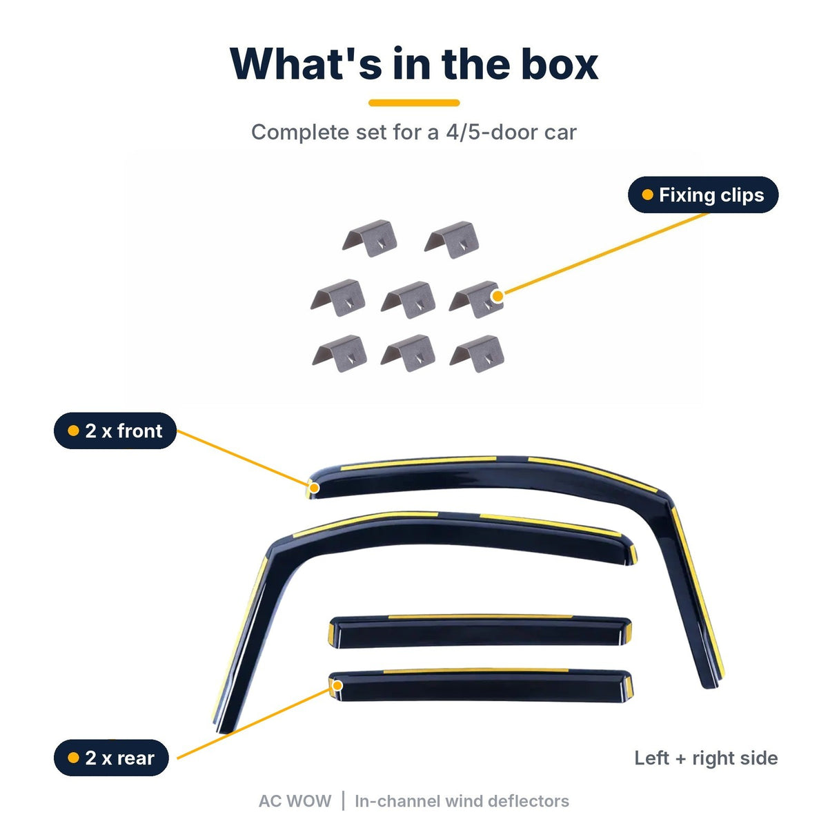 In-channel wind deflectors for Vauxhall Combo E Mk5 (K9) 2018–2026 – AC Wow Shop