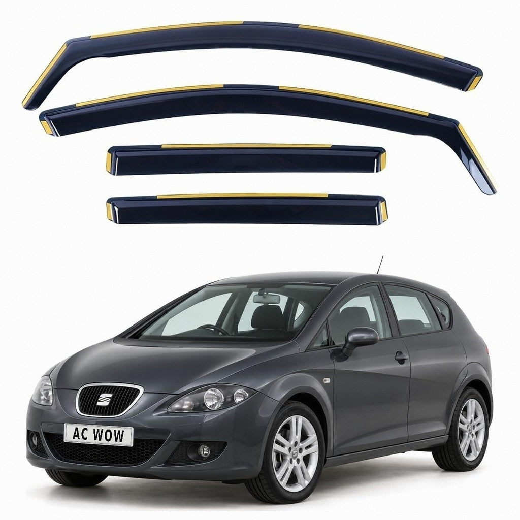 In-channel wind deflectors for SEAT Leon Mk2 (1P) 5-door 2005–2012 – AC Wow Shop