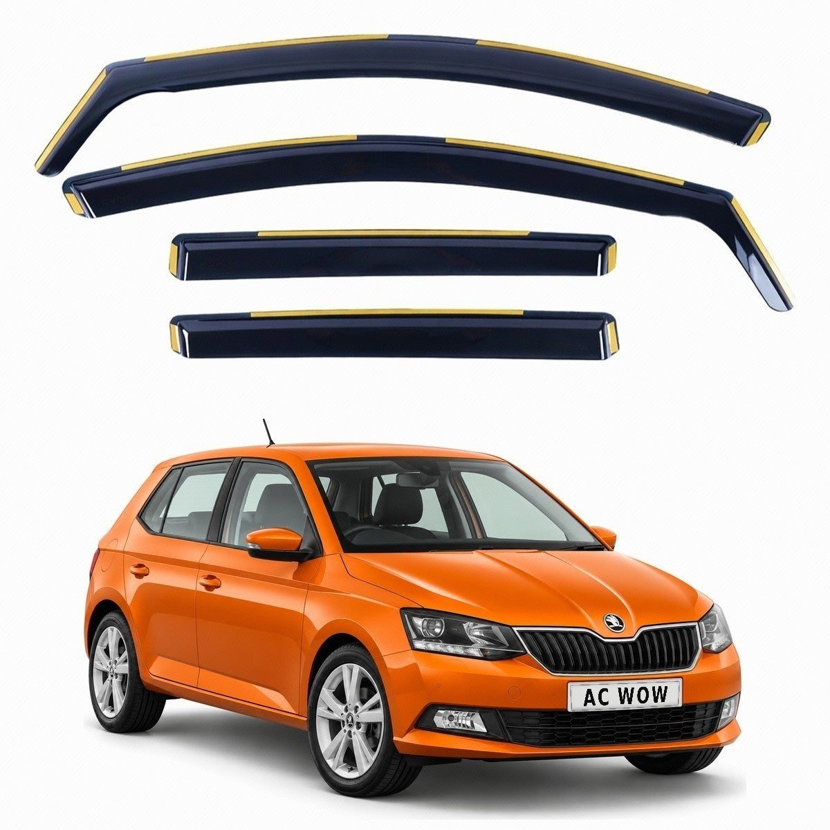 In-channel wind deflectors for Skoda Fabia Mk3 2015–2021 – AC Wow Shop