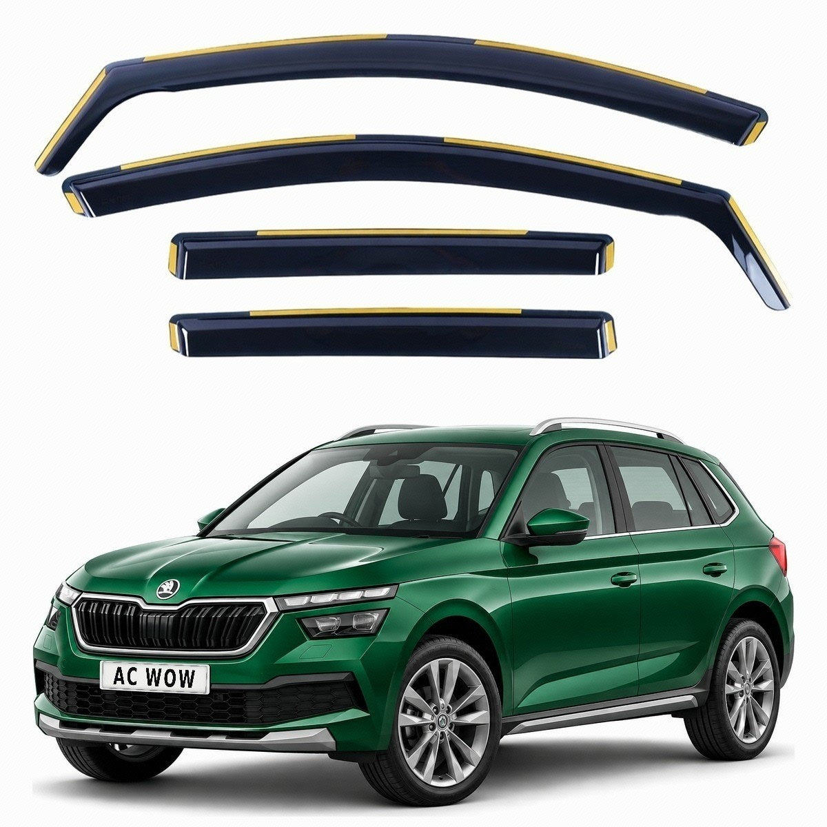 In-channel wind deflectors for Skoda Kamiq Mk1 (NW4) 2019–2025 – AC Wow Shop