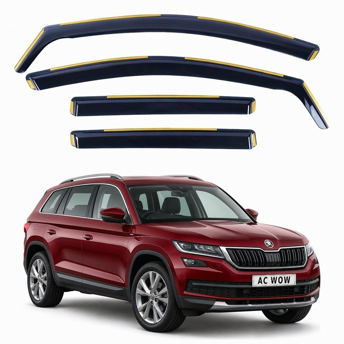 In-channel wind deflectors for Skoda Kodiaq (Mk1) 2016–2023 – AC Wow Shop