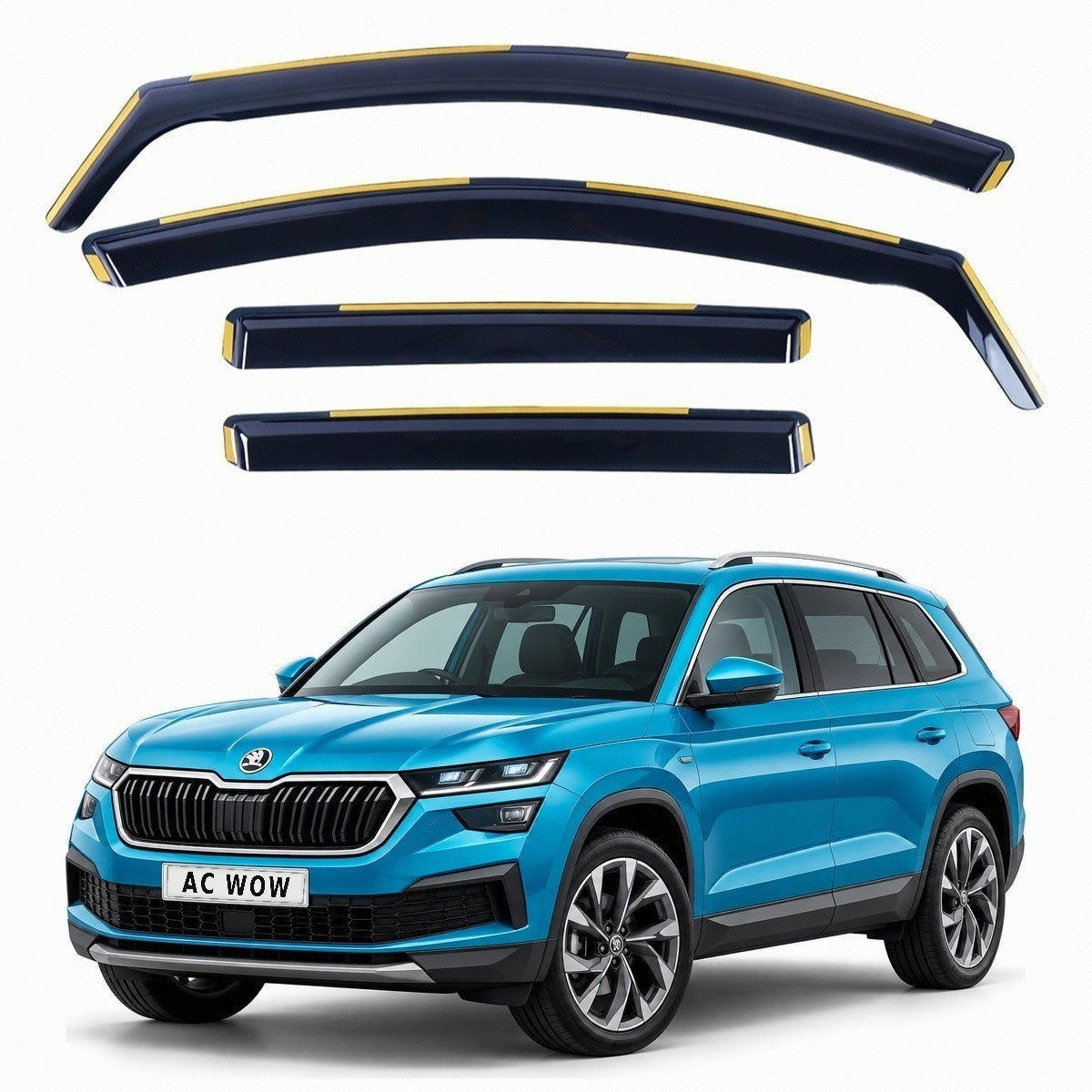 In-channel wind deflectors for Skoda Kodiaq Mk2 2023–2026 – AC Wow Shop