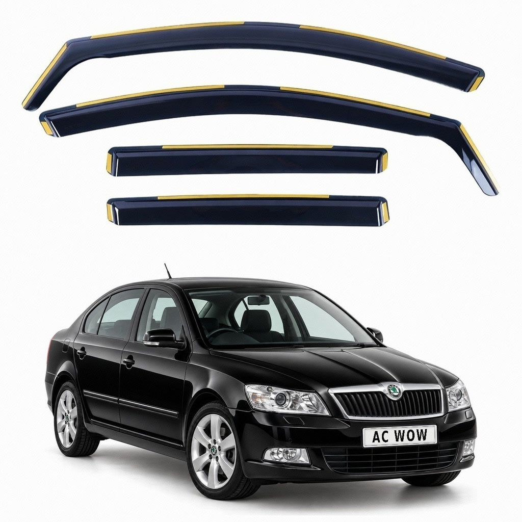 In-channel wind deflectors for Skoda Octavia Mk2 Liftback 2004–2013 – AC Wow Shop