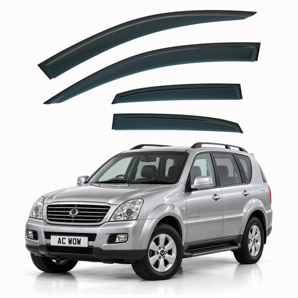 Stick-on wind deflectors for SsangYong Rexton Mk1 2001–2017 – AC Wow Shop