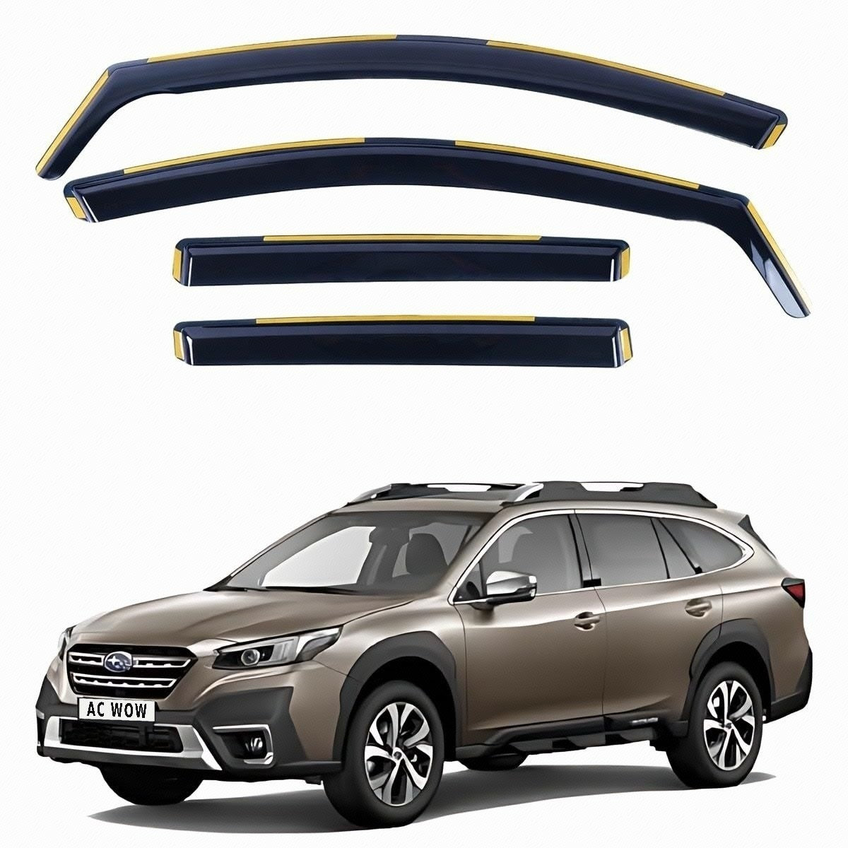 In-channel wind deflectors for Subaru Outback Mk6 2021–2025 – AC Wow Shop