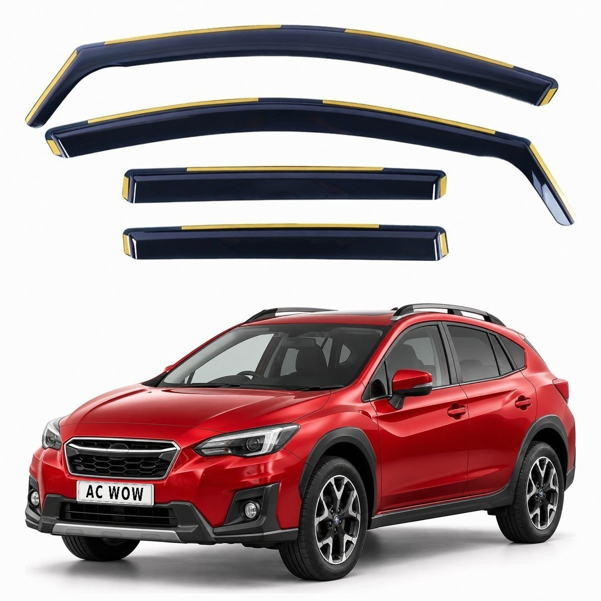 In-channel wind deflectors for Subaru XV / Crosstrek Mk2 (GT) 2017–2024 – AC Wow Shop