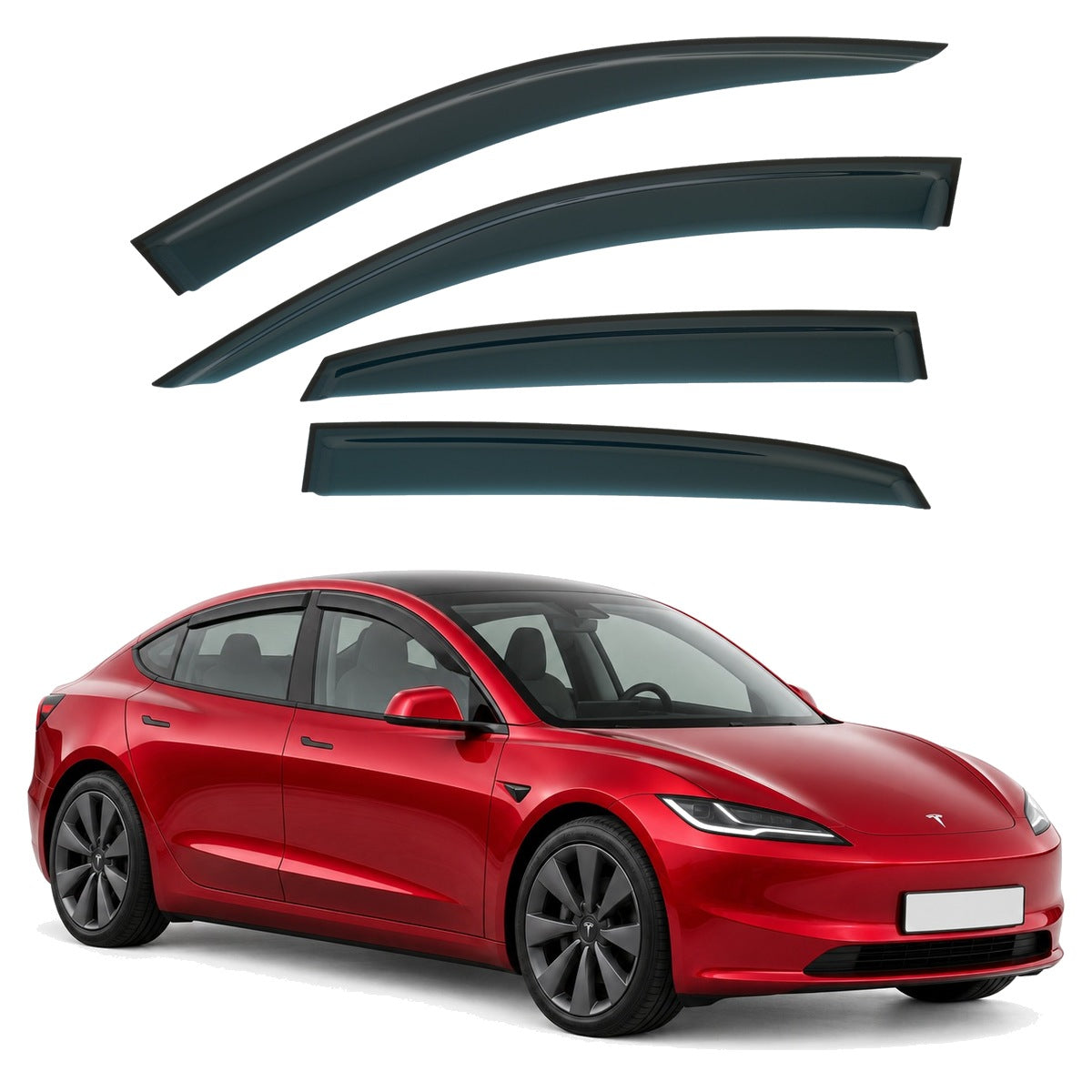 Stick-on wind deflectors for Tesla Model 3 2017–2027 – AC Wow Shop