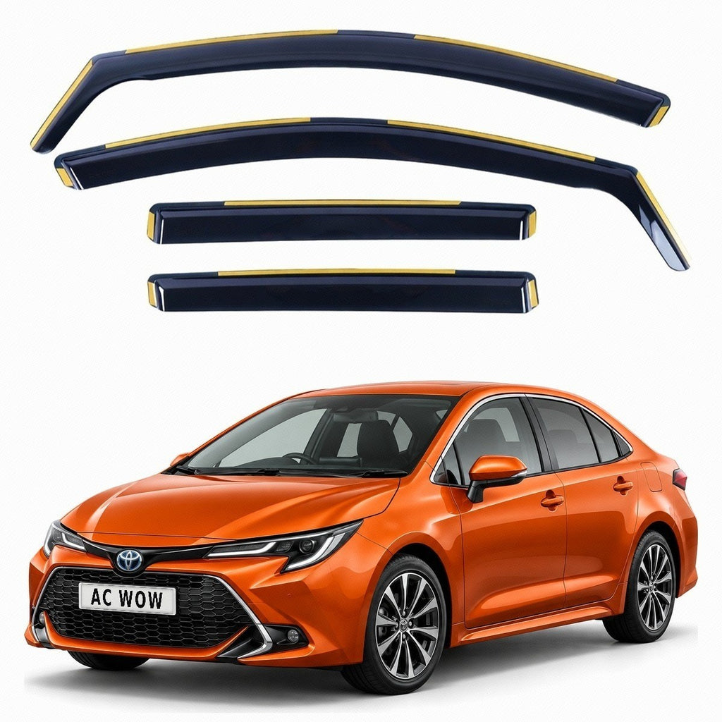 In-channel wind deflectors for Toyota Corolla Saloon E210 2019–2026 – AC Wow Shop