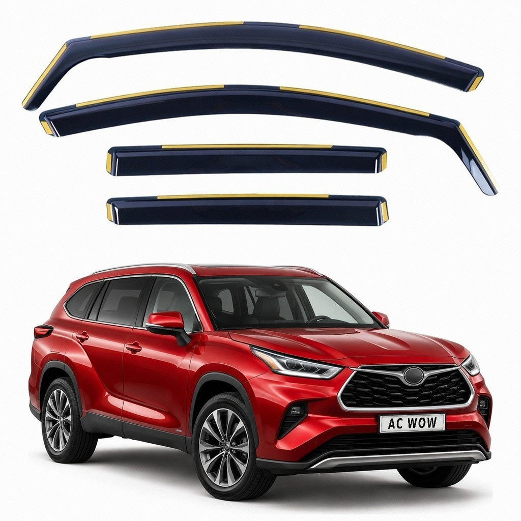 In-channel wind deflectors for Toyota Highlander Mk4 2020–2026 – AC Wow Shop