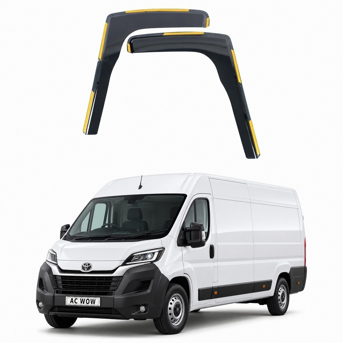 In-channel wind deflectors for Toyota Proace Max Mk1 2023–2026 – AC Wow Shop