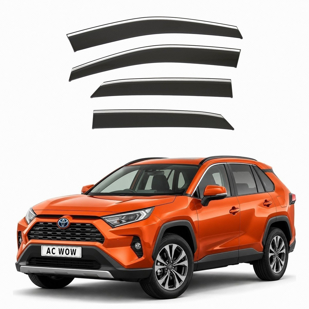 Stick-on chrome trim wind deflectors for Toyota RAV4 XA50 2019–2025 – AC Wow Shop