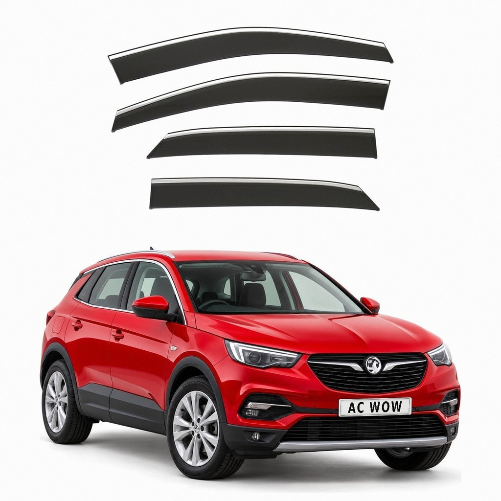 Stick-on chrome trim wind deflectors for Vauxhall Grandland X 2017–2024 – AC Wow Shop