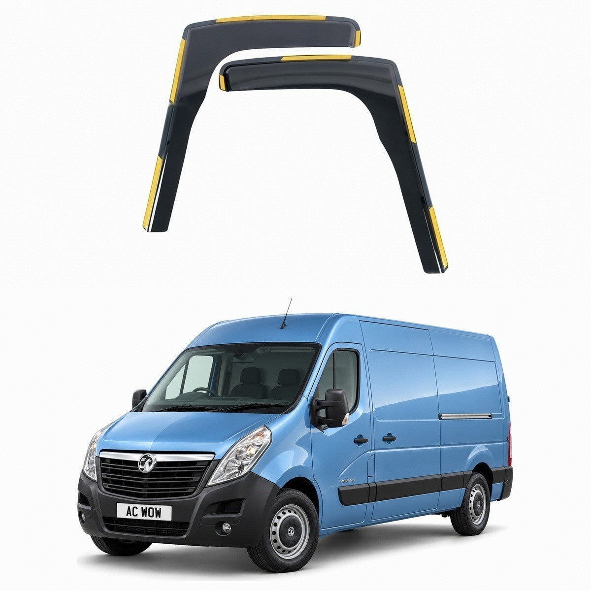 In-channel wind deflectors for Vauxhall Movano B (X62) 2010–2021 – AC Wow Shop
