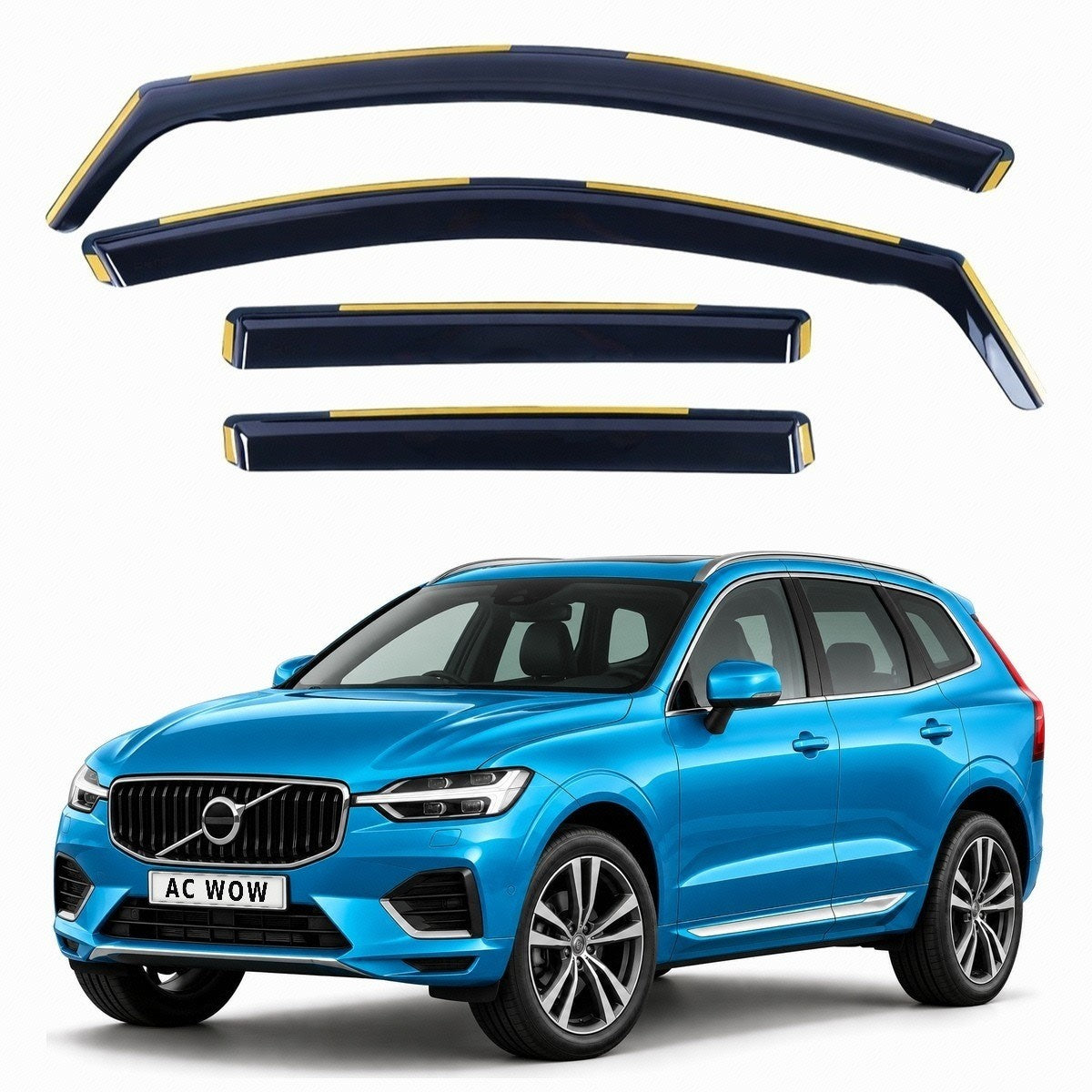 In-channel wind deflectors for Volvo XC60 Mk2 2018–2026 – AC Wow Shop
