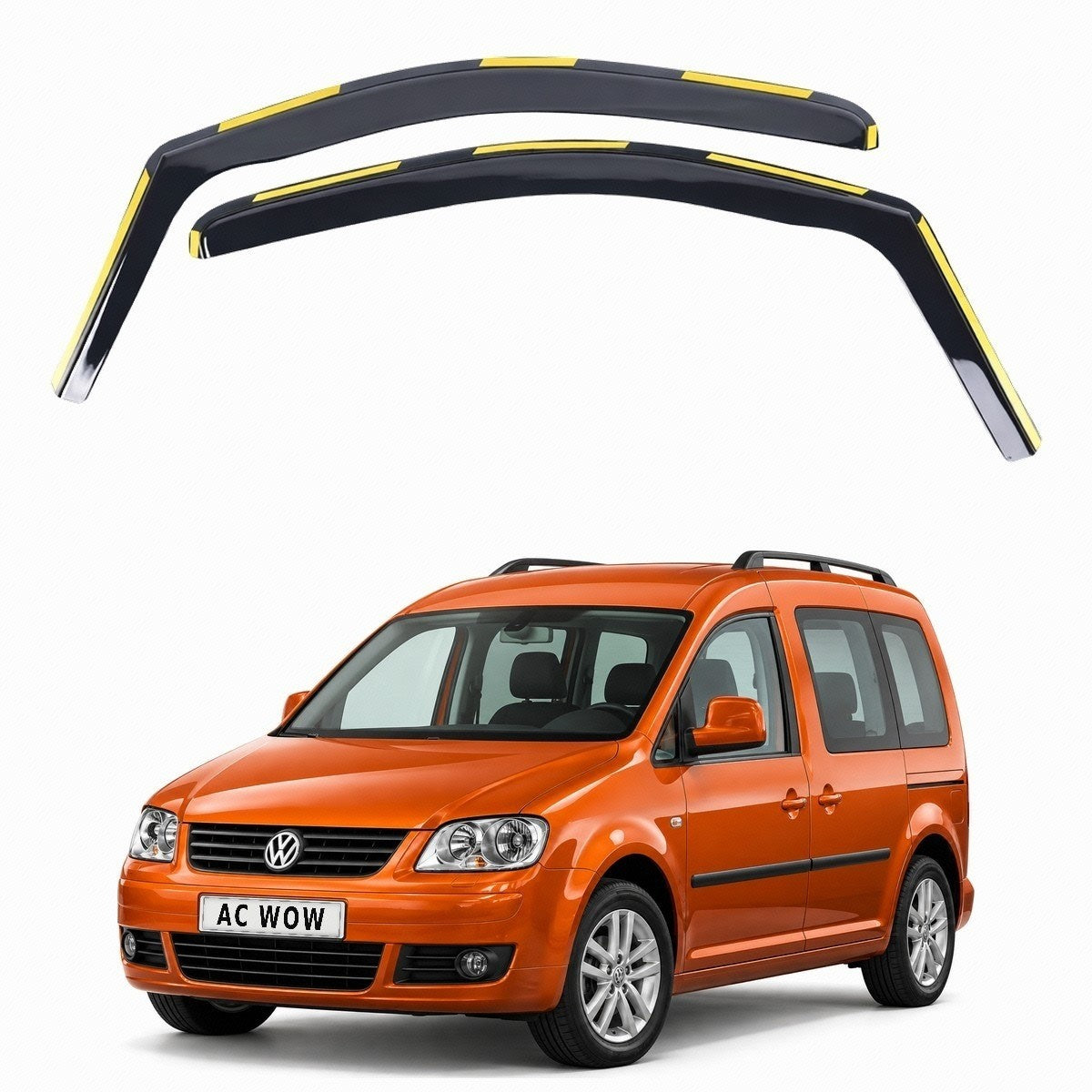 In-channel wind deflectors for VW Caddy Mk3 2003–2015 – AC Wow Shop