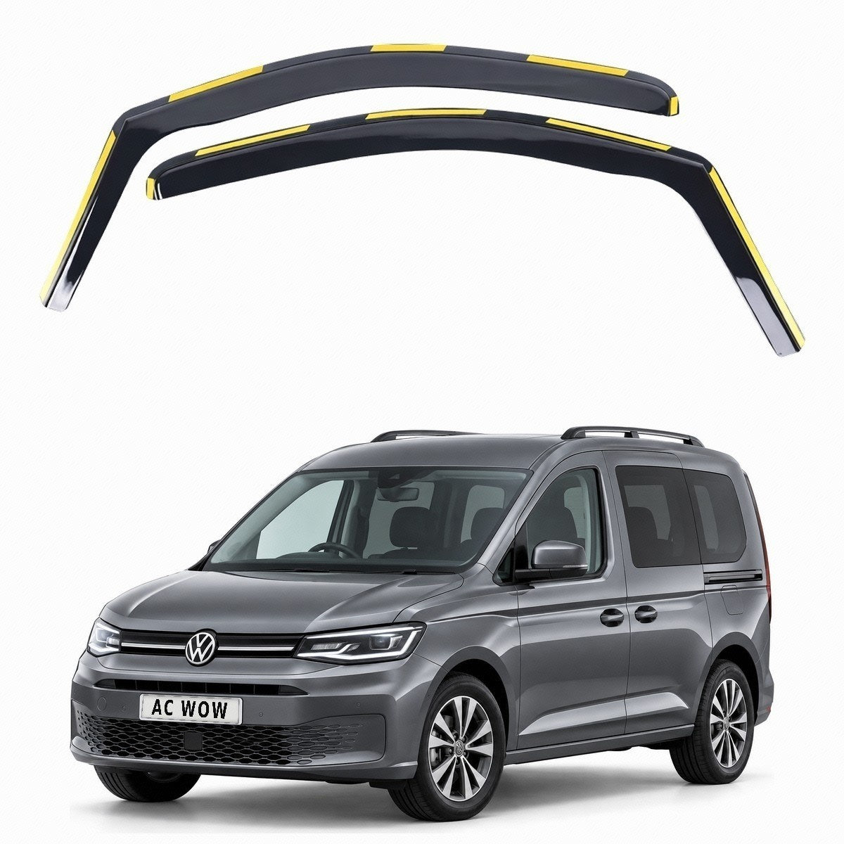 In-channel wind deflectors for VW Caddy Mk5 2020–2028 – AC Wow Shop