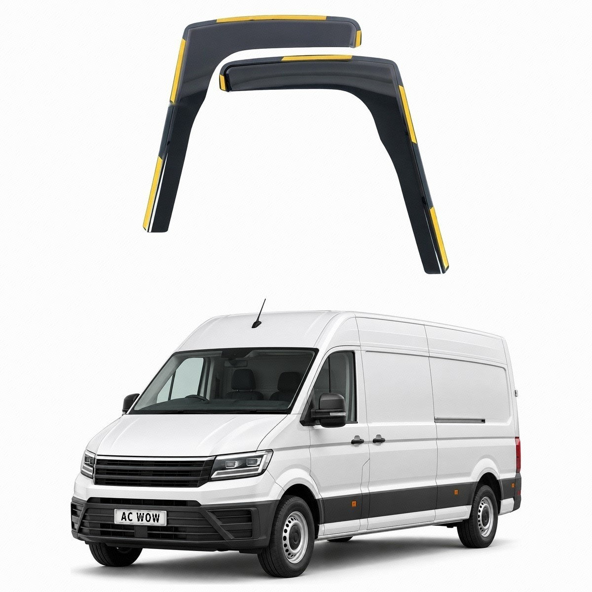 In-channel wind deflectors for VW Crafter Mk2 2017–2025 – AC Wow Shop