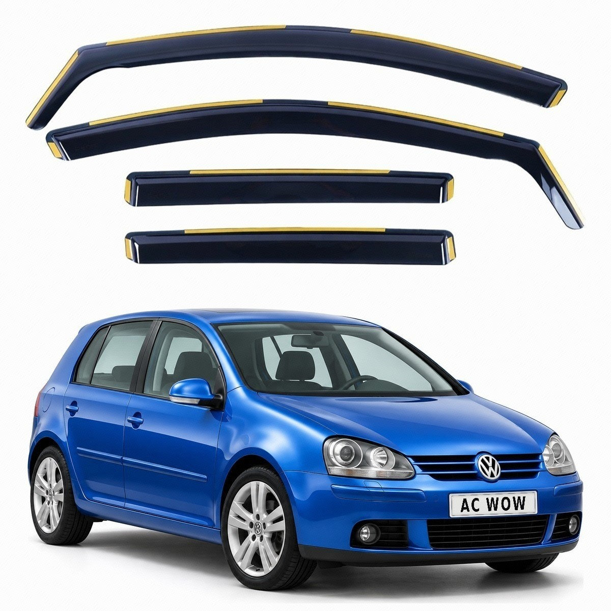 In-channel wind deflectors for VW Golf 5 Mk5 Hatchback 2003–2009 – AC Wow Shop