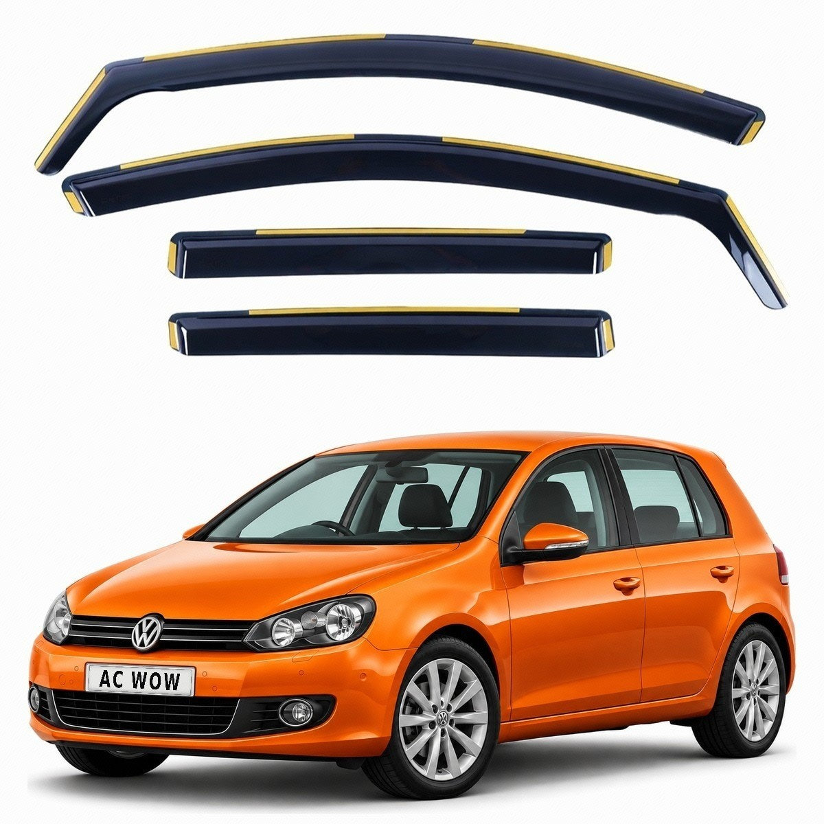 In-channel wind deflectors for VW Golf 6 Mk6 Hatchback 2008–2013 – AC Wow Shop