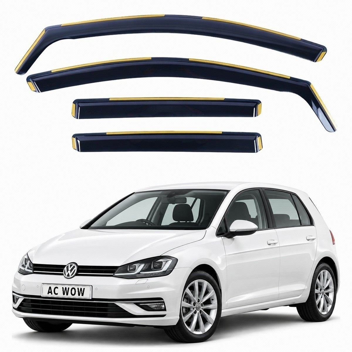 In-channel wind deflectors for VW Golf 7 Mk7 Hatchback 2012–2020 – AC Wow Shop