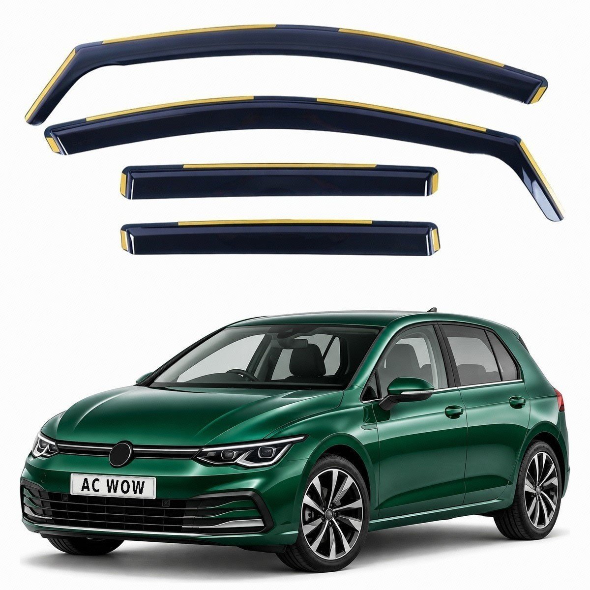 In-channel wind deflectors for VW Golf 8 Mk8 Hatchback 2020–2026 – AC Wow Shop