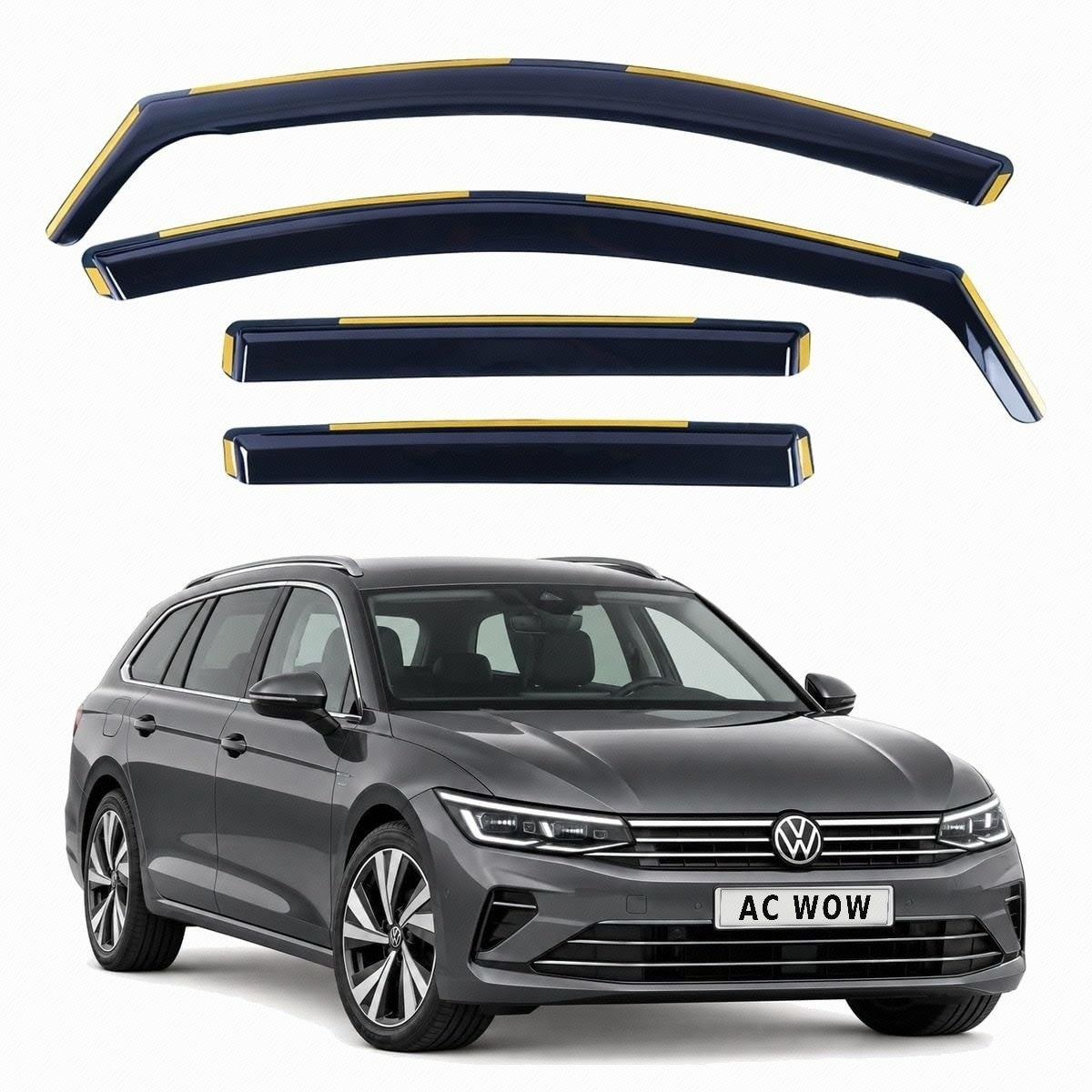 In-channel wind deflectors for VW Passat B9 Estate / Variant 2024–2027 – AC Wow Shop