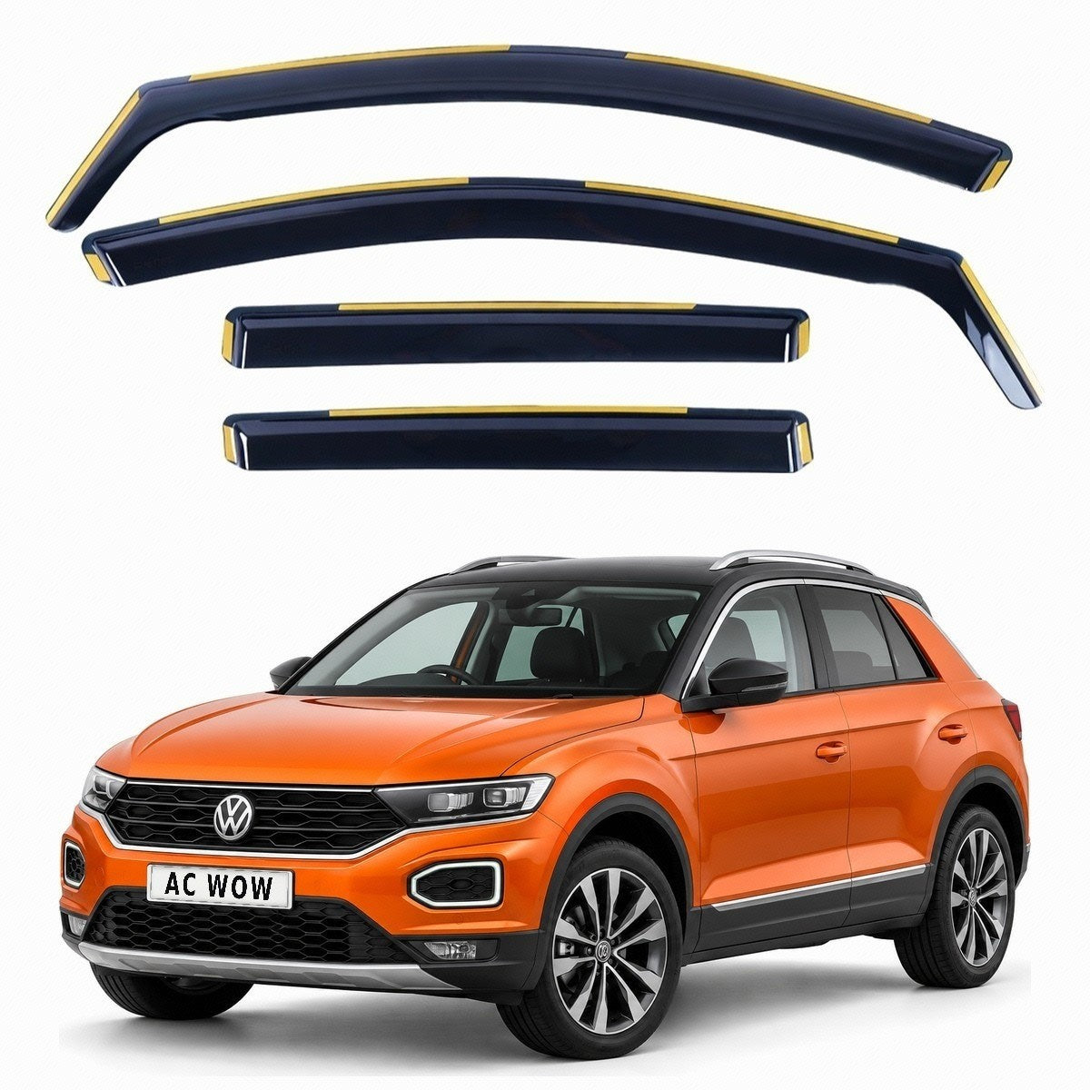 In-channel wind deflectors for VW T-Roc Mk1 (A11) 2017–2024 – AC Wow Shop