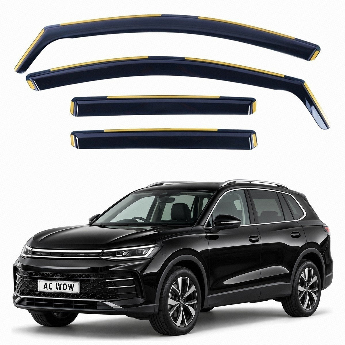In-channel wind deflectors for VW Tiguan (Mk3) 2024–2027 – AC Wow Shop