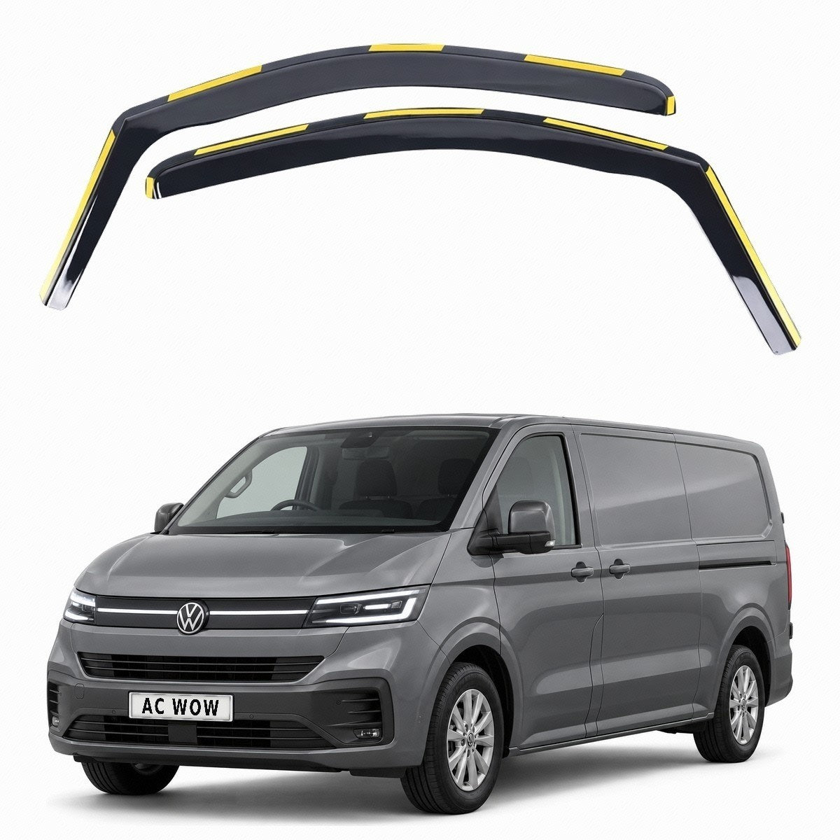 In-channel wind deflectors for VW Transporter T7 / Caravelle 2024–2027 – AC Wow Shop